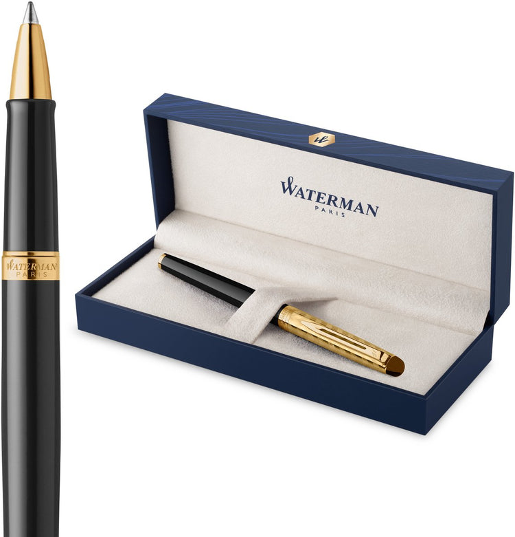 Stylo roller hémisphère Waterman | la collection d'opéra | or noir | emballage cadeau