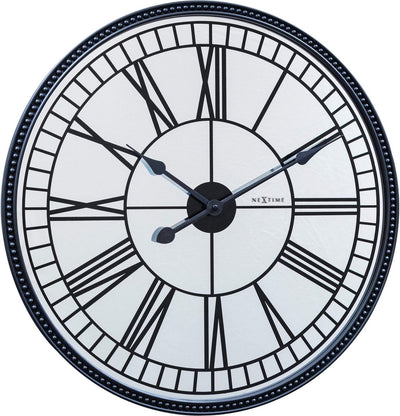 Miroir Cléopâtre Nextime – horloge murale silencieuse – 56 cm – miroir – noir