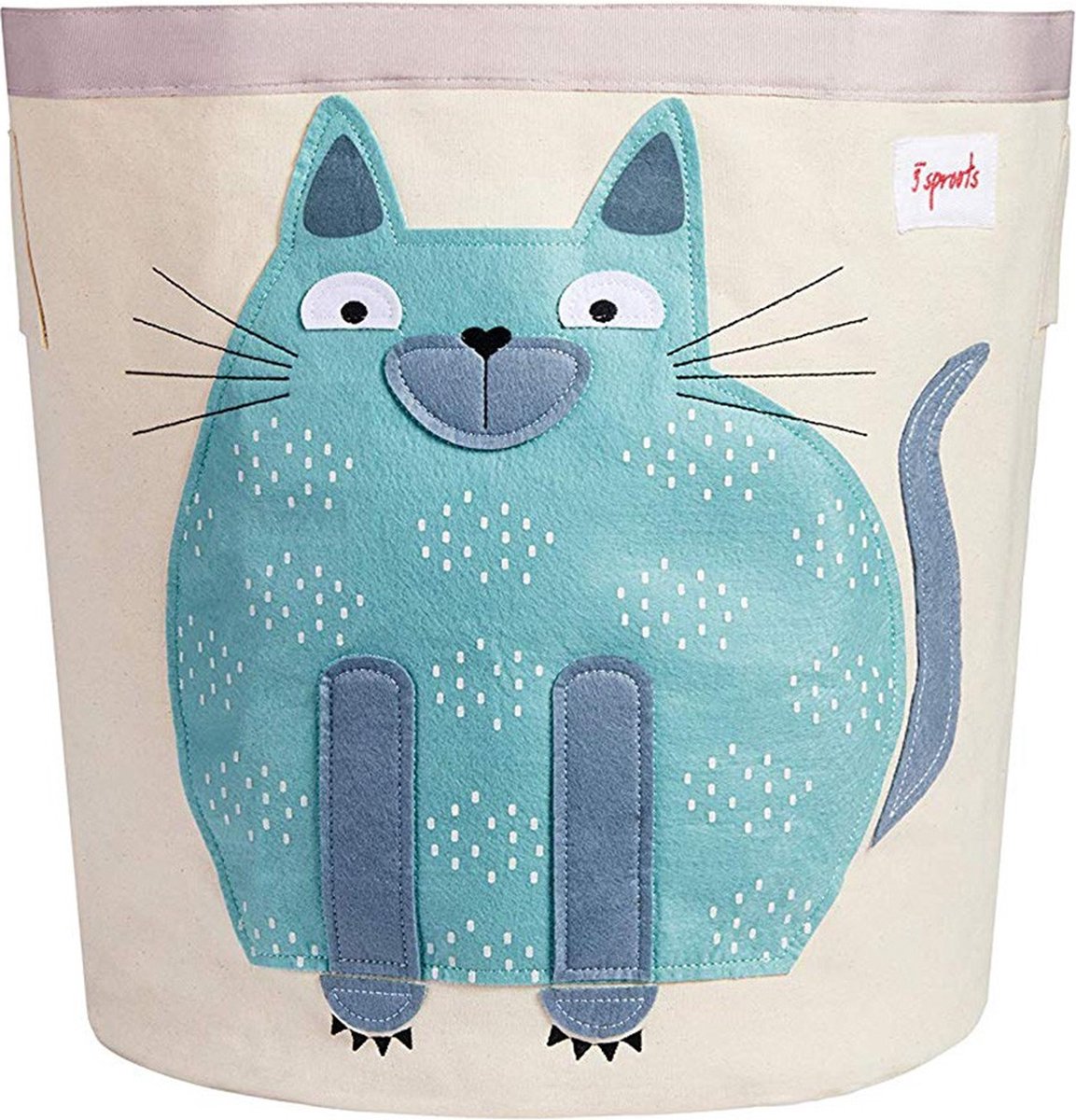 3 pousses - bac de rangement - meuble chat bleu chat bleu