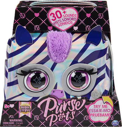Sac à main animaux - sac métallique - zèbre - sac à jouets interactif plus de 30 sons et effets lumineux