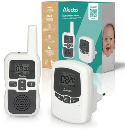 Alecto dbx-80 - babyphone avec longue portée - jusqu'à 3 km - blanc anthracite