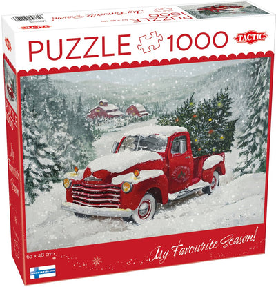 Puzzle tactique 1000 camion sapin de Noël - puzzle 1000 camion sapin de Noël