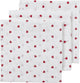 Lingettes hydrophiles Meyco baby sweet heart - paquet de 3 - rouge - 70x70cm