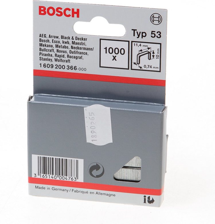 Bosch - pas avec filetage fin type 53 - 11,4 x 0,74 x 10 mm