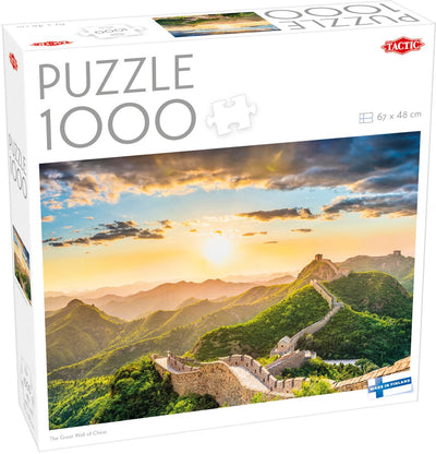 Tactic la grande muraille de Chine – puzzle – 1000 pièces – merveille emblématique du monde – paysage de montagne au lever du soleil – haute qualité scandinave