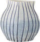 Vase Esra Bloomingville - bleu - faïence