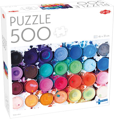 Aquarelles Tactic – puzzle – 500 pièces – palette d'aquarelles colorées – matériel d'art créatif et de peinture – haute qualité scandinave