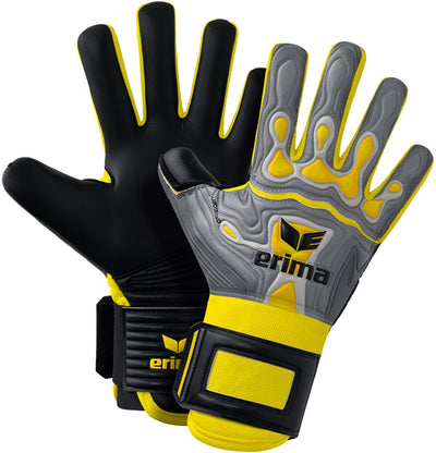 Erima gants de gardien de but flex-ray hardground hommes - gris jaune | taille: 11