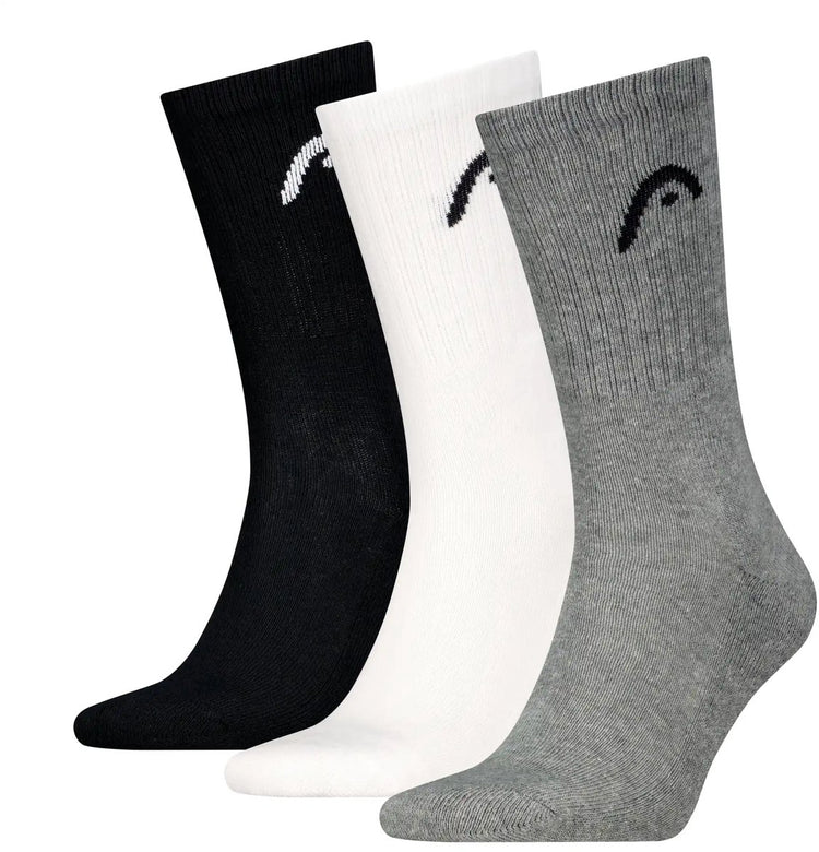 Head - unisexe - chaussettes de sport tous sports - entraînement - pack de 3 - taille 35-38