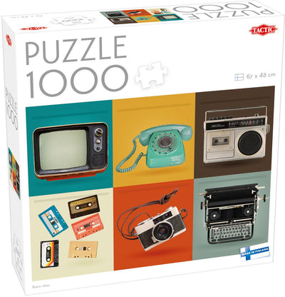 Tactic retro vibes – puzzle – 1000 pièces – électronique et design vintage – style rétro coloré – haute qualité scandinave