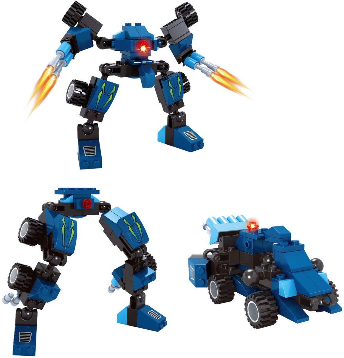 Jeu de construction Titan Transform Blue - 71 pièces.