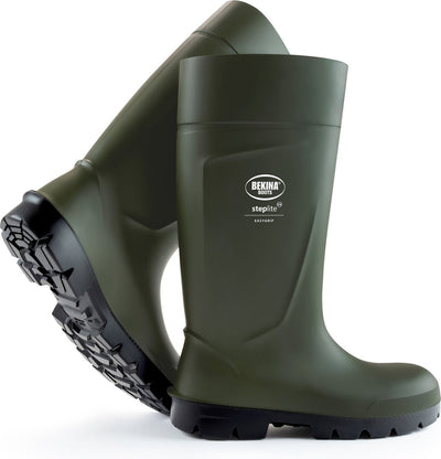 Bottes de sécurité Bekina légères comme une plume pour hommes et femmes, sans embout en acier, semelle antidérapante, bottes de travail agricole, imperméables à l'eau, à la boue ou aux produits de nettoyage, isolantes jusqu'à - 20 degrés, vertes, eu 40