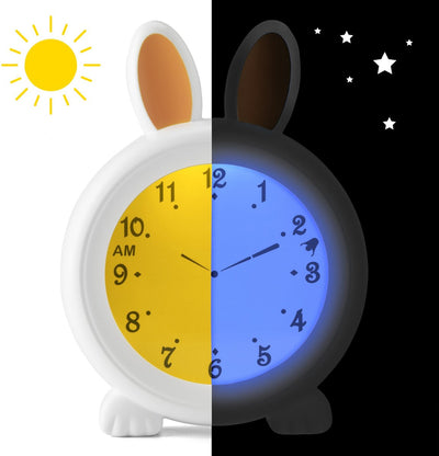 Alecto bc100bunny - entraîneur de sommeil pour enfants - réveil pour enfants avec lampe de nuit - lapin