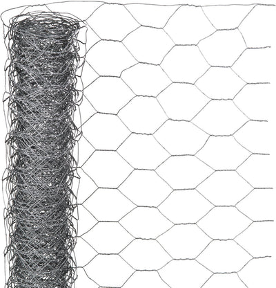 Nature - maille en acier galvanisé - 25 x 1m - gris - maille 25mm