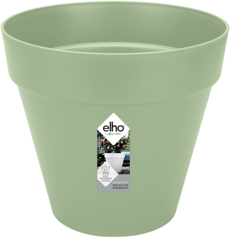 Elho loft urban round 20 - pot de fleur d'extérieur - ø 19,3 x h 17,5 cm - vert pistache