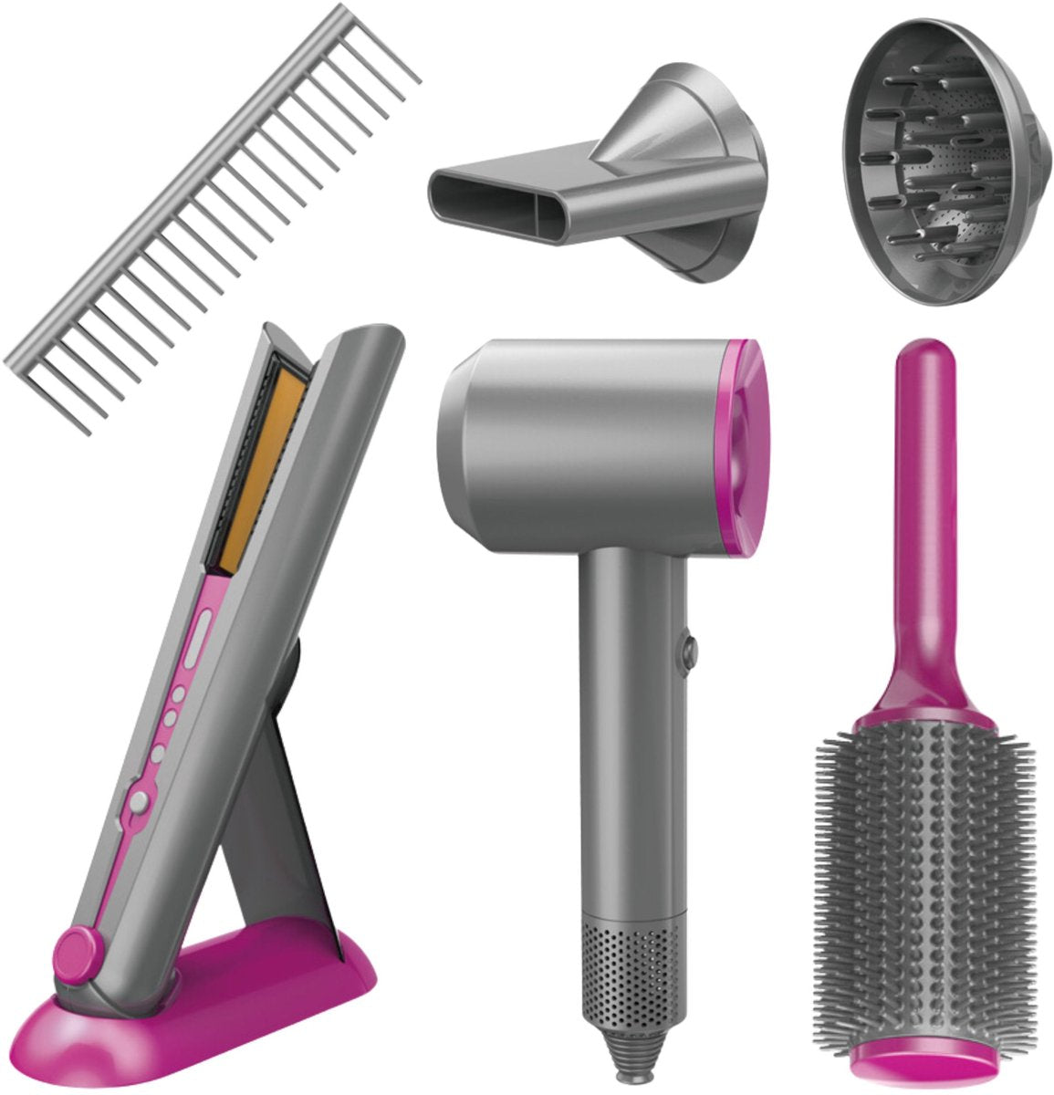 Woopie petit set de coiffure accessoires lisseur sèche cheveux - uni