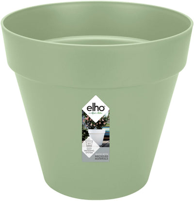 Elho loft urban round 50 - pot de fleur d'extérieur - ø 48,5 x h 44,5 cm - vert pistache