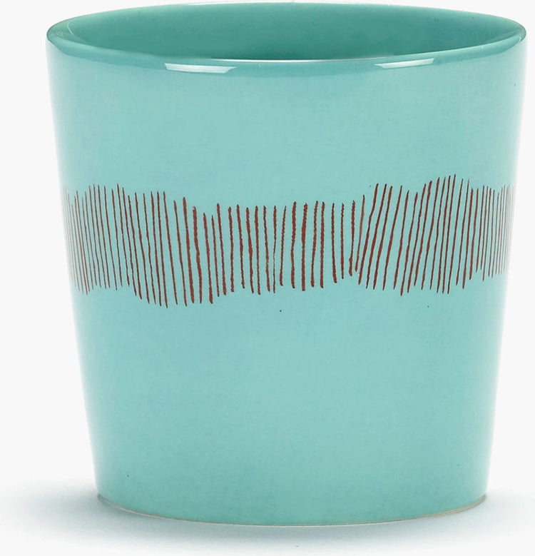 Serax - fête ottolenghi - tasse à café - bleu azur rouge - 7 ø - 4 pièces