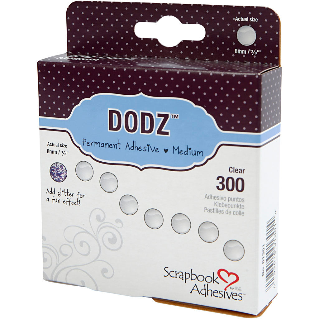 Dodz auto-adhésifs points, D 8 mm, épaisseur 0,5 mm, moyen, 300 pièces 1 boîte