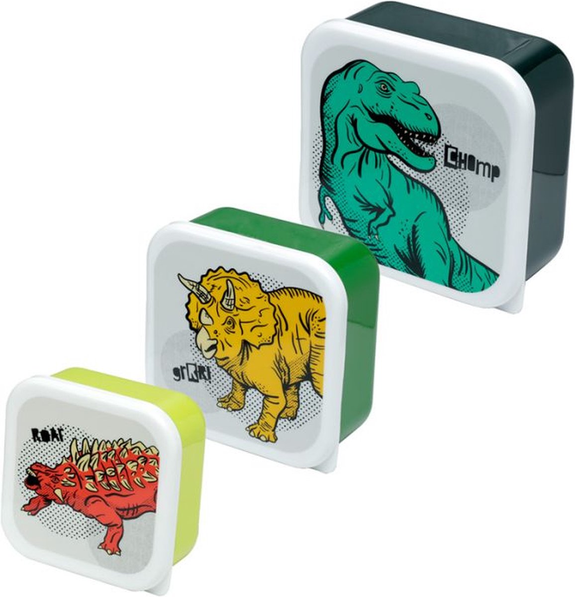 Set 3 Boîte à lunch M L XL - Dinosaures