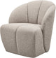 Fauteuil pivotant Woood mojo - bouclé - beige mélange - 75x68x77