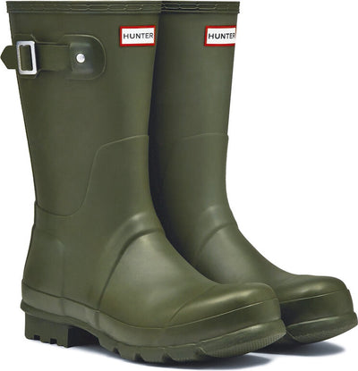 Hunter - bottes de pluie pour homme - short original - vert olive - taille 47eu