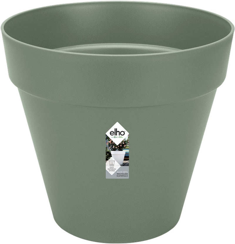 Elho loft urban round 50 - pot de fleur d'extérieur - ø 48,5 x h 44,5 cm - vert pistache