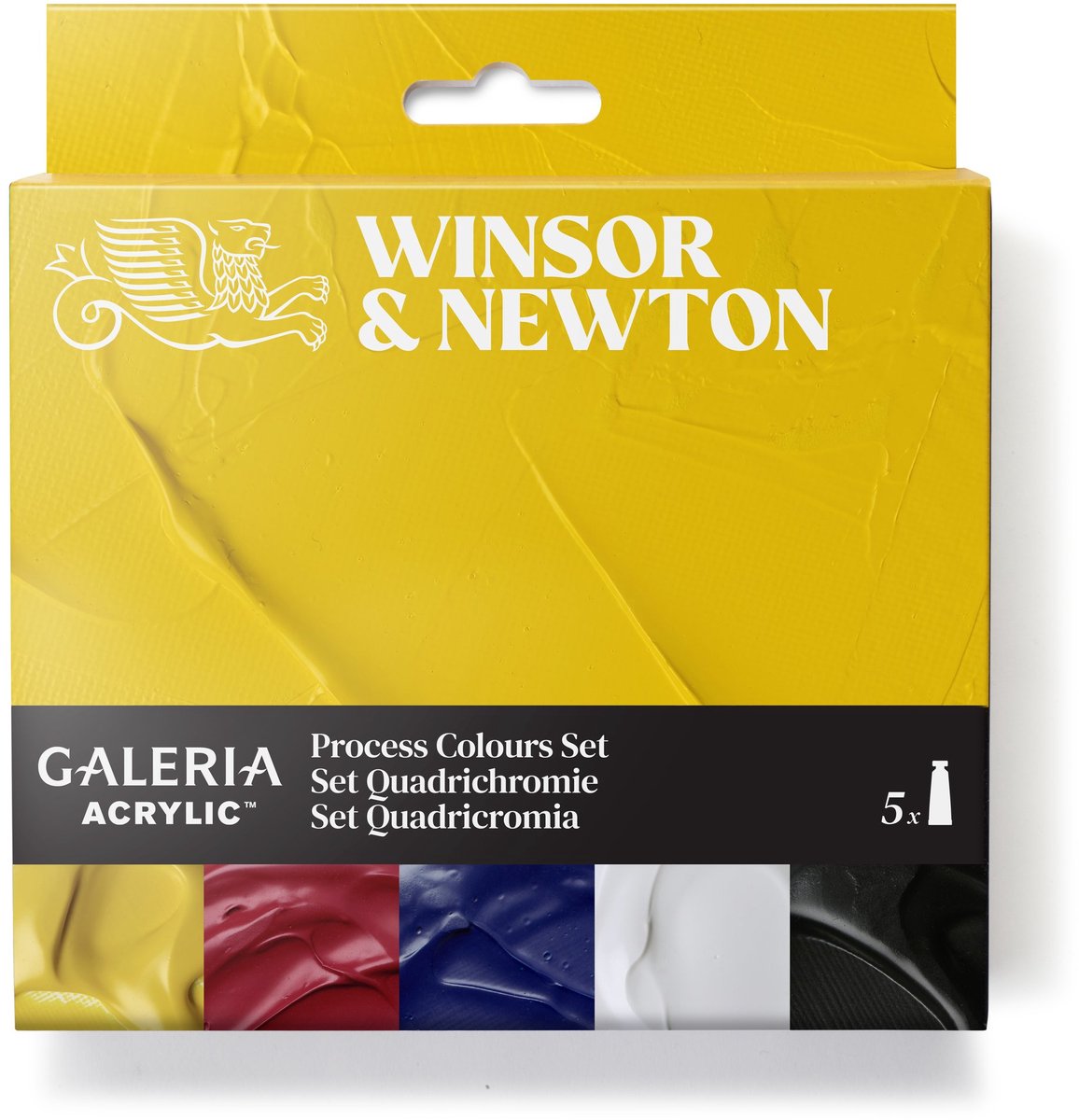 Winsor Newton 2190618 Ensemble de couleurs acryliques Galeria – 5x60 ml | peinture acrylique de haute qualité pour mélange cmyk