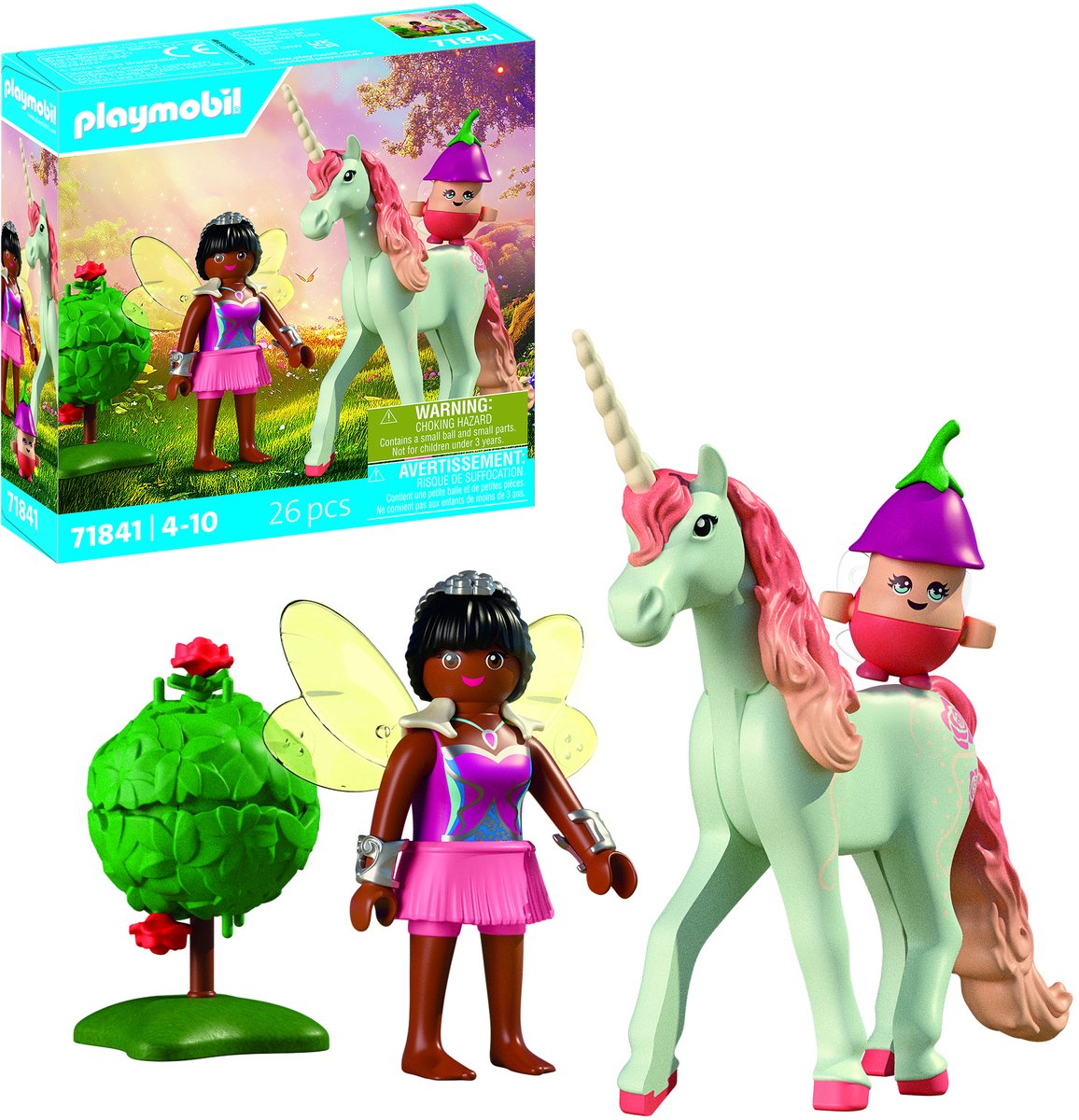 Playmobil 71841 Nuage Licorne à Collectionner Rose avec Fée | 2 pièces