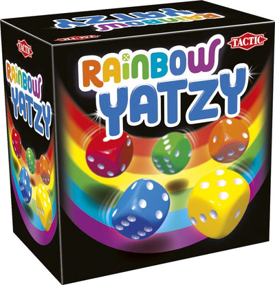 Tactic Rainbow Yatzy – jeu de dés – jeu familial coloré – avec incrustation arc-en-ciel et explication QR – à partir de 6 ans – 2 joueurs ou plus