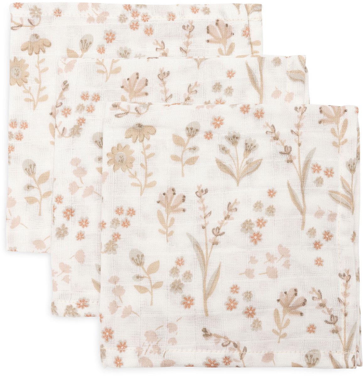 Jollein - torchon hydrophile 31x31cm - torchons pour bébé - 3 pièces - bloomy