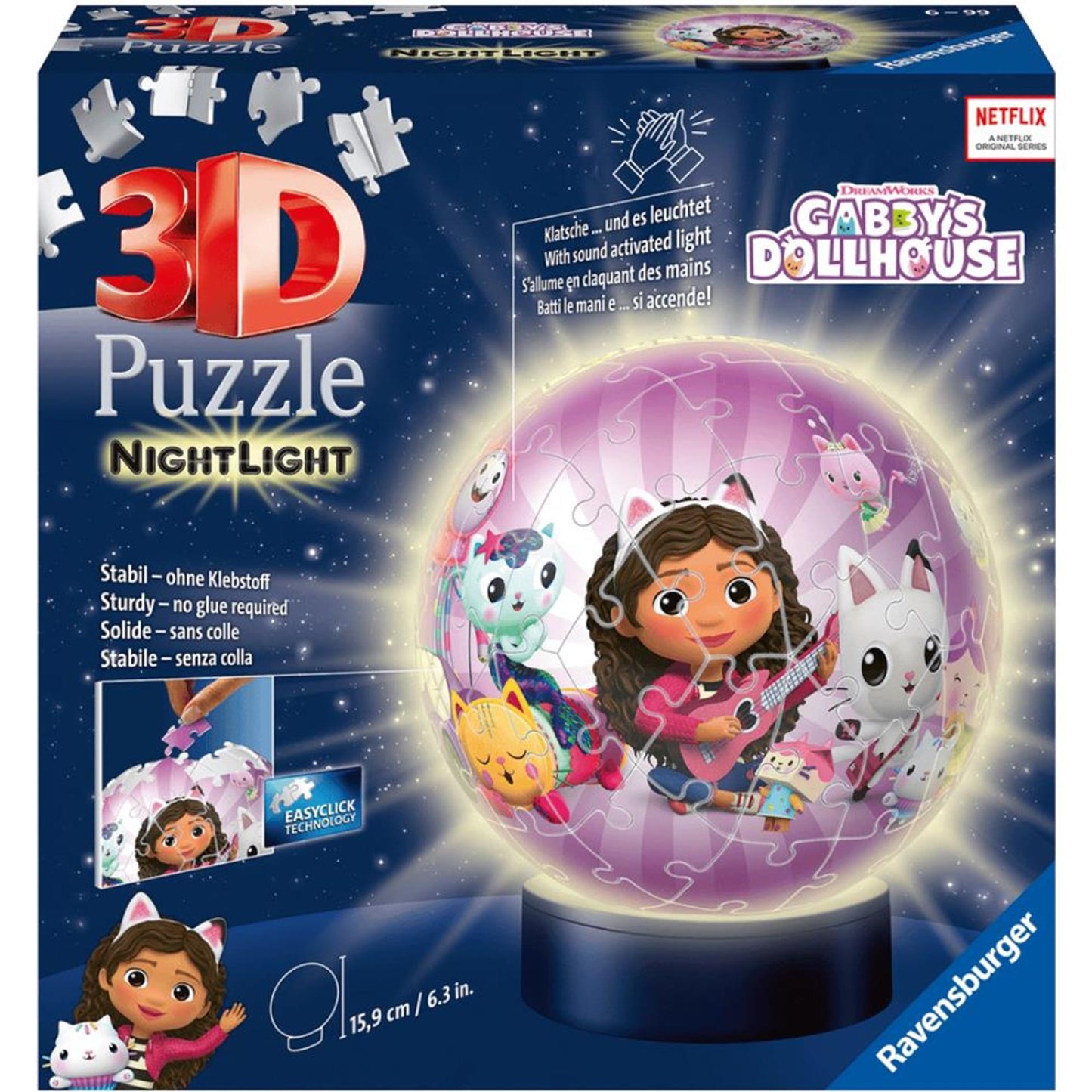 Ravensburger 3d Puzzle Gabby's Dollhouse Night Lamp, 72st.