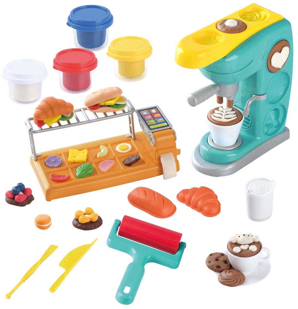 Ensemble d'argile pour salle à manger Playgo - 4 pots en argile