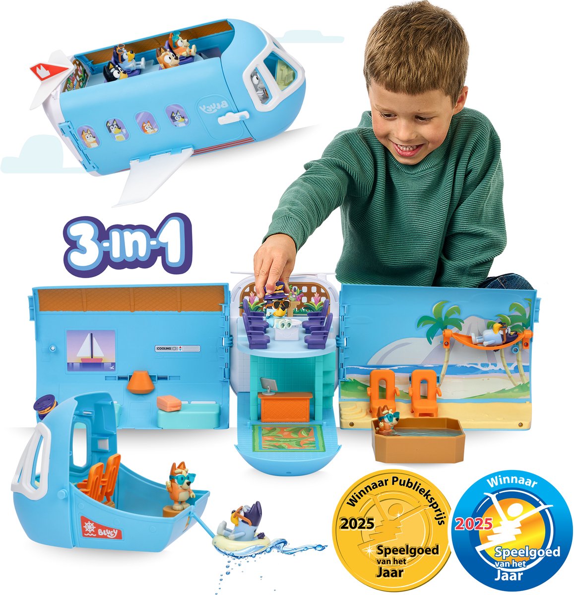 Bluey Plane Mega 3 en 1