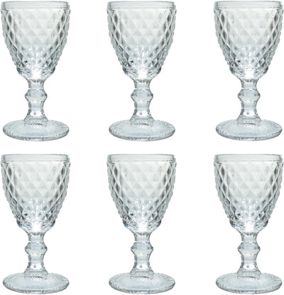 Médard de noblat - diamant - verre à vin 20 cl - transparent - 6 pièces