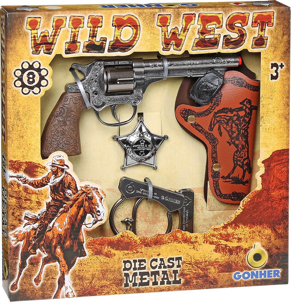 Gonher ensemble de jeu cowboy 4 pièces