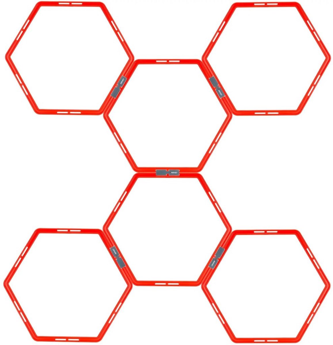 Cadre d'entraînement Avento hexagone 6 pièces - orange fluo