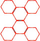 Cadre d'entraînement Avento hexagone 6 pièces - orange fluo