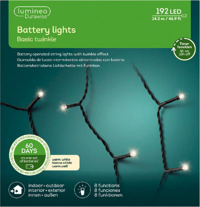 Lumineo led durawise basic lumières 192l blanc chaud