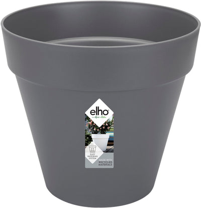 Elho loft urban round 25 - pot de fleur d'extérieur - ø 24,5 x h 22,0 cm - anthracite
