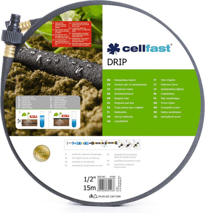 Tuyau d'irrigation Cellfast goutte à goutte tuyau de 15 m pour une irrigation économique et précise des plantes