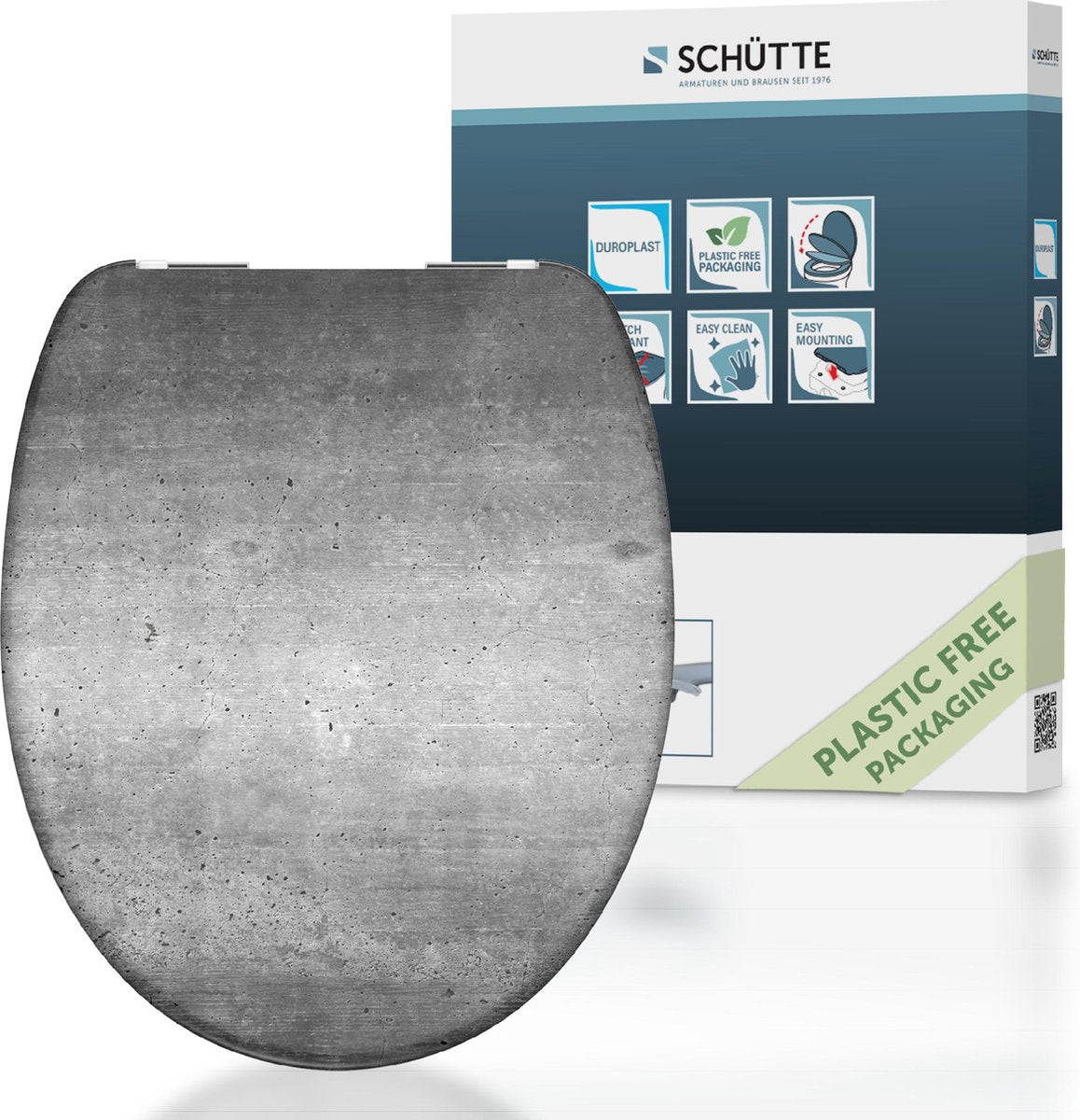 Schütte Schütte Toilet Souge avec gris industriel en fermot