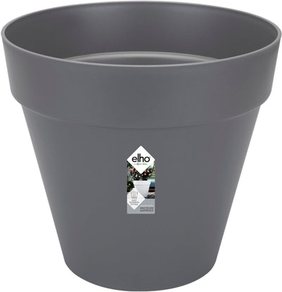 Elho loft urban round 60 - grand pot de fleur d'extérieur - réservoir d'eau - 100% plastique recyclé - ø 58,0 x h 54,0 cm - anthracite
