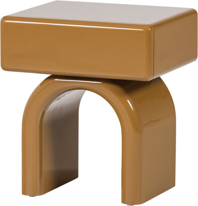 Table de chevet Woood zorel - bois - jaune miel brillant - 40x57x50