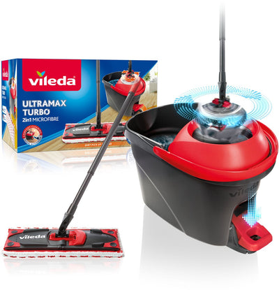 Ensemble complet Vileda ultramax turbo - pour tous types de sols - nettoyage confortable et ergonomique