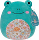 Squishmallows Robert - grenouille aqua avec ventre floral peluche 19cm