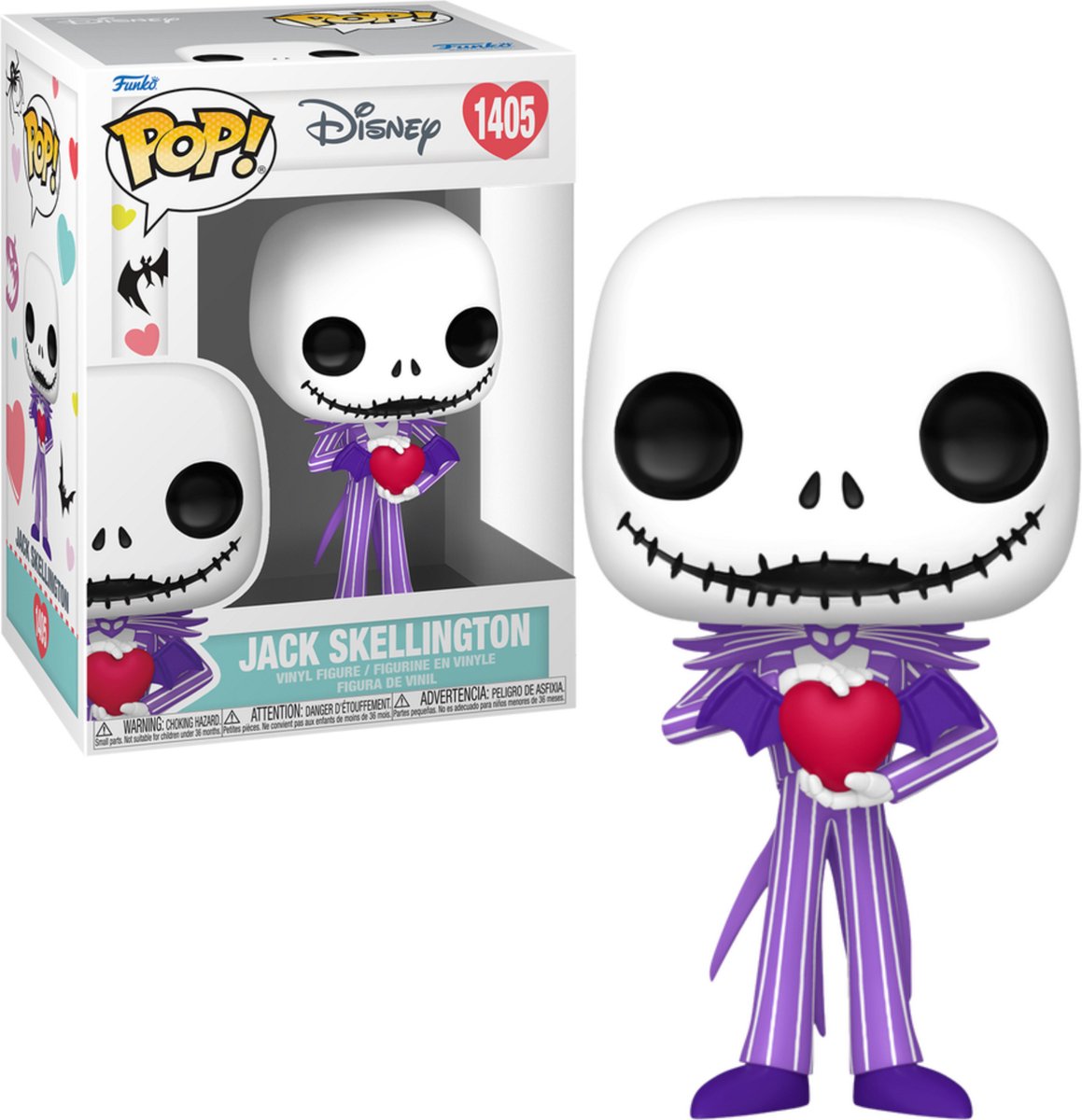 Funko l'Étrange Noël de Monsieur Jack Skellington (Valentine) figurine en vinyle 1405 pop unisexe ! - multicolore - standard