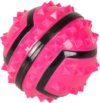 Balle à picots Flamingo - jouet pour chien - 9,5 cm - rose