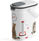 Curver récipient alimentaire chat - 10l - 4kg - 30x19x35cm - blanc gris