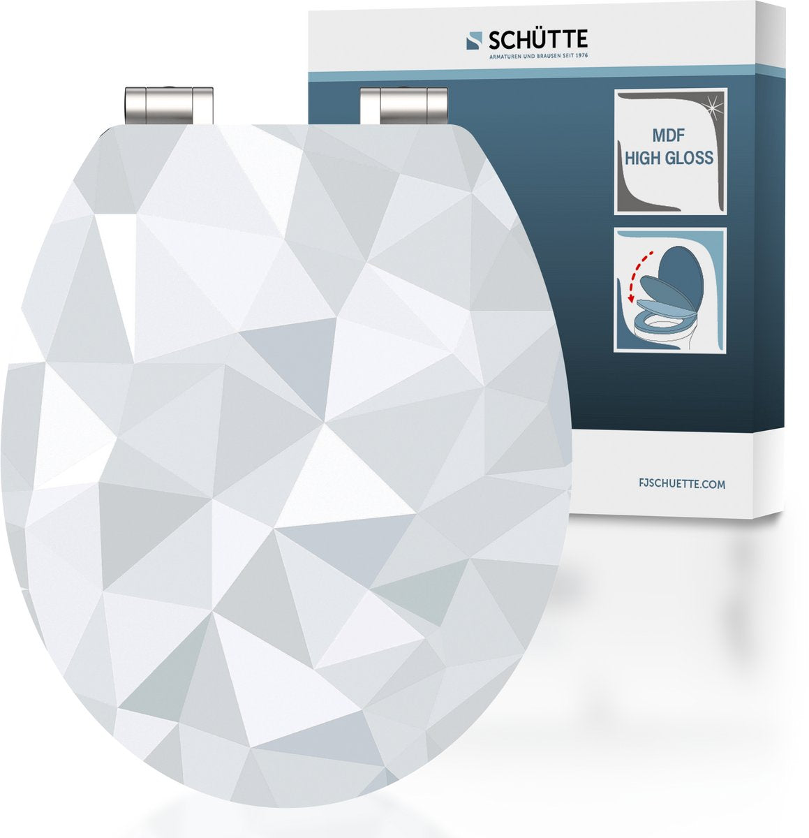Schütte Schütte Toilet Souge avec diamant mdf haut de gamme en diamant doux